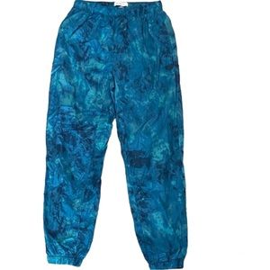 Urban Outfitters Blue Tye Dye Swishy Trackpants Size Small
